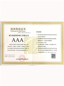 信用等級(jí)證書(shū)